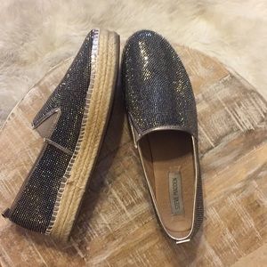 Steve Madden Sparkle Espadrilles Loafers size 10
